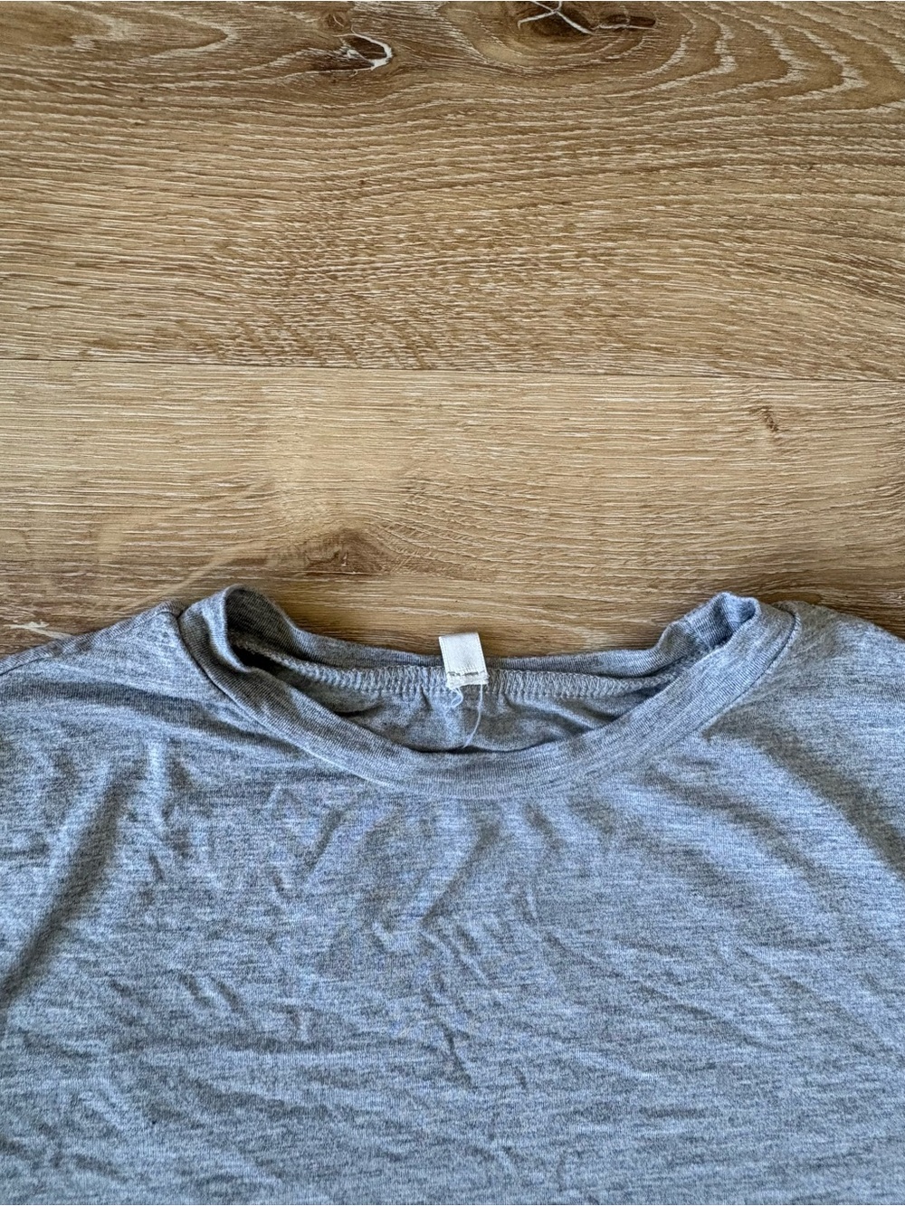 Light Heather Gray Short Sleeve Crewneck Tee - Picture 3 of 4